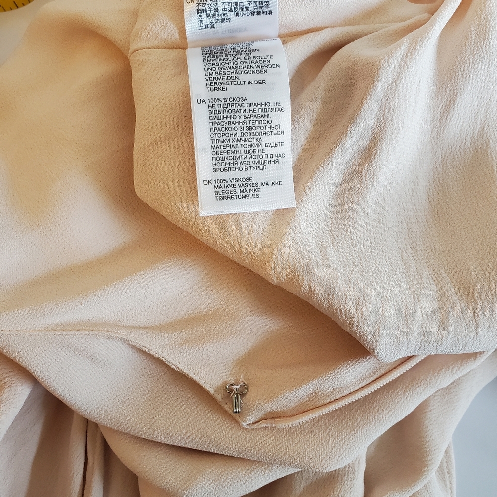 Reiss Freda Tie Halter Neck Blouse in Blush Nude Size Small 6 - Picture 13 of 16